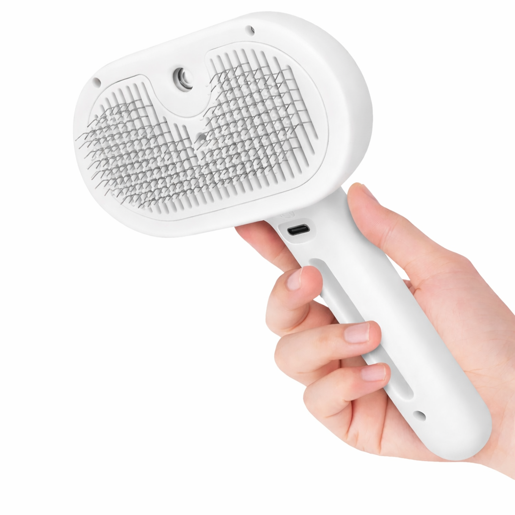 Pet Steam Brush | Smoother and Tangle-Free Grooming