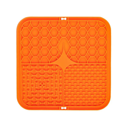 Orange Lick Mat slow feeder